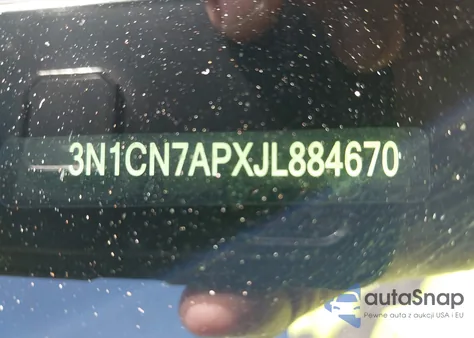 2018 Nissan Versa 1.6 Sv z USA, uszkodzony, nr VIN 3N1CN7APXJL884670